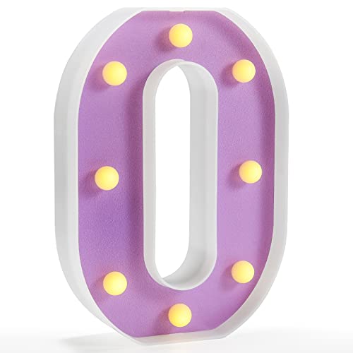 Pooqla Light Up Letters O, Marquee Letters Purple Birthday Decorations