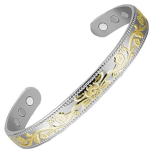 Pulsera magnética de cobre de 3500 Gauss ajustable para aliviar las molestias de la muñeca