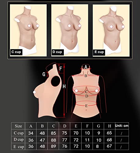 Faux seins en silicone bonnet E pour soirées cosplay et tenues décolletées - 8