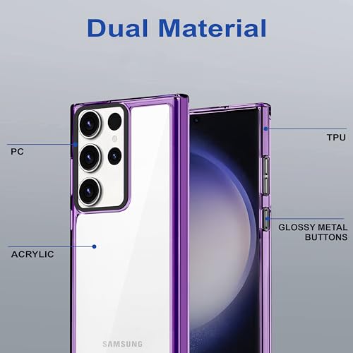 Image of Zapcase Back Case Cover for Samsung Galaxy S25 Ultra 5G | Compatible for Samsung Galaxy S25 Ultra 5G Back Cover | Case Cover with Camera Protection | (TPU + PC | Translucent Purple)