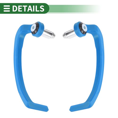 Poignées de guidon moto bleu 22mm 24mm en alu et caoutchouc