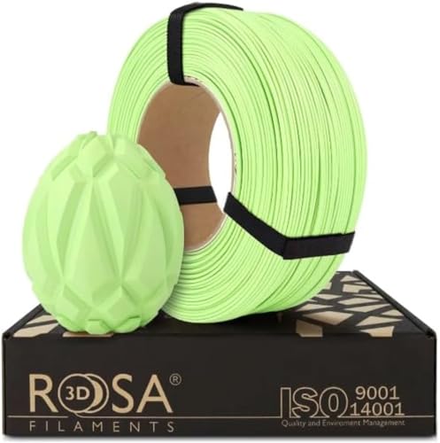 ROSA3D PLA Pastell Filament 1.75 mm für 3D Drucker, Grün Refill 1 kg
