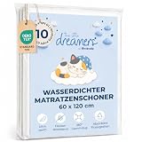 Dreamzie Matratzenschoner Baby 60x120 Wasserdicht, Atmungsaktiv, wasserdichte Matratzenauflage & Matratzenschutz für Babybett, bis 15 cm Höhe, Oeko-Tex Zertifiziert