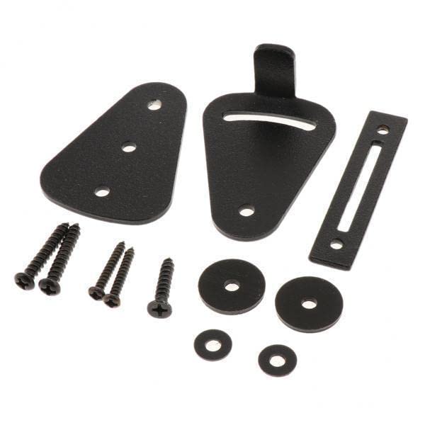 ATORSE 2xSteel Sliding Barn Wood Door Lock Pull Door Gate Latch Hardwares Black-image-37