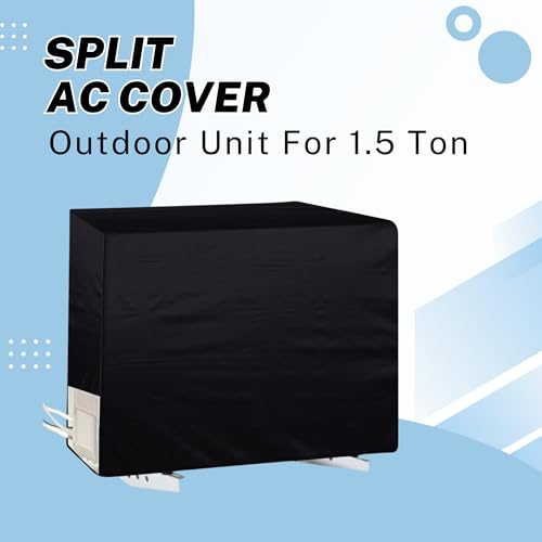 Image of AC Cover 1.5 Ton | Split Ac Cover Outdoor Unit for 1.5 Ton Capacity Dustproof Black