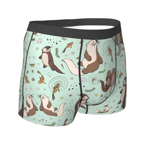 Otters Print Men's Funny Underwear Boxer Briefs, Warriors & Scholars Mens boxer Shorts Boxer3