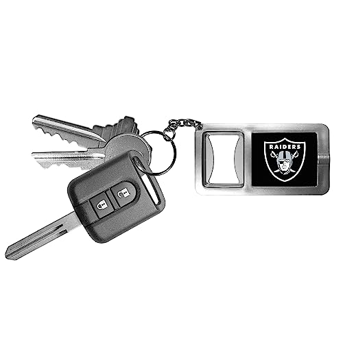 Chaveiro NFL Siskiyou Sports Fan Shop Las Vegas Raiders lanterna com abridor de garrafa tamanho únic
