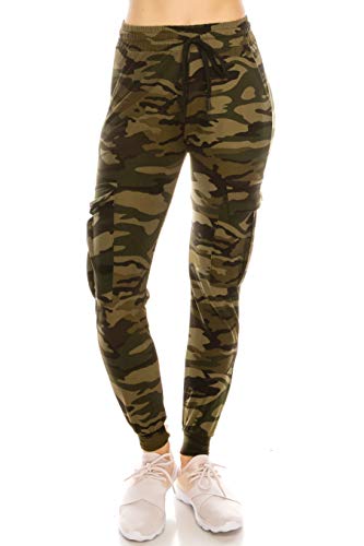ALWAYS Cargo Jogger Pants for Women, High Waisted Sweatpants with Pockets, Buttery Soft Lounge Pants for Athletic Yoga, Gym & Performance Wear, Camo 143 L - Thumbnail 2