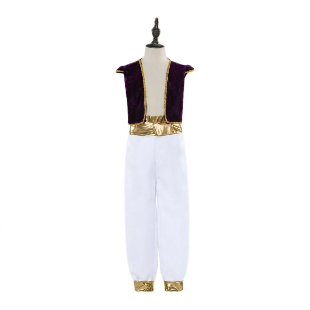 Lito Angels Desert Prince Arabian Costume for Boys, Age 8-9 Years, Purple
