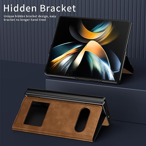 Housse cuir Galaxy Z Fold 5 protectrice et fine style rétro - 6
