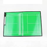 ZJIEX Badminton-Trainings Brett Magnetisches Taktik Brett, Badminton Taktisches Lehrbrett Badminton Trainings ausrüstung, Hochwertiges Leder, Wieder zu zeichnende Faltbare-Package B||42 * 27CM