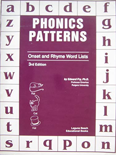 Phonics Patterns Onset & Rhyme Word Lists 0876730268 Book Cover
