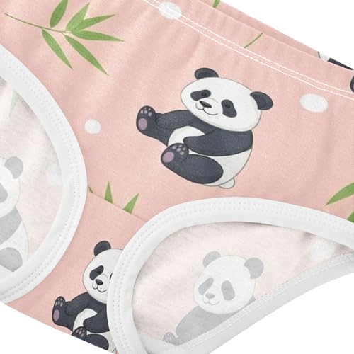 Animals Girls Underwear Toddlers 2t Cotton Panties for Girl Cute Pandas Plant Print Leaves Pink Kids Briefs Undies4