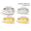 Salircon Chunky Gold Bangle Bracelets for Women Gold Chunky Bracelet, Trendy Stackable Bangles Minimalist Cuff Fashion Jewelry (Gold Silver-3) #3
