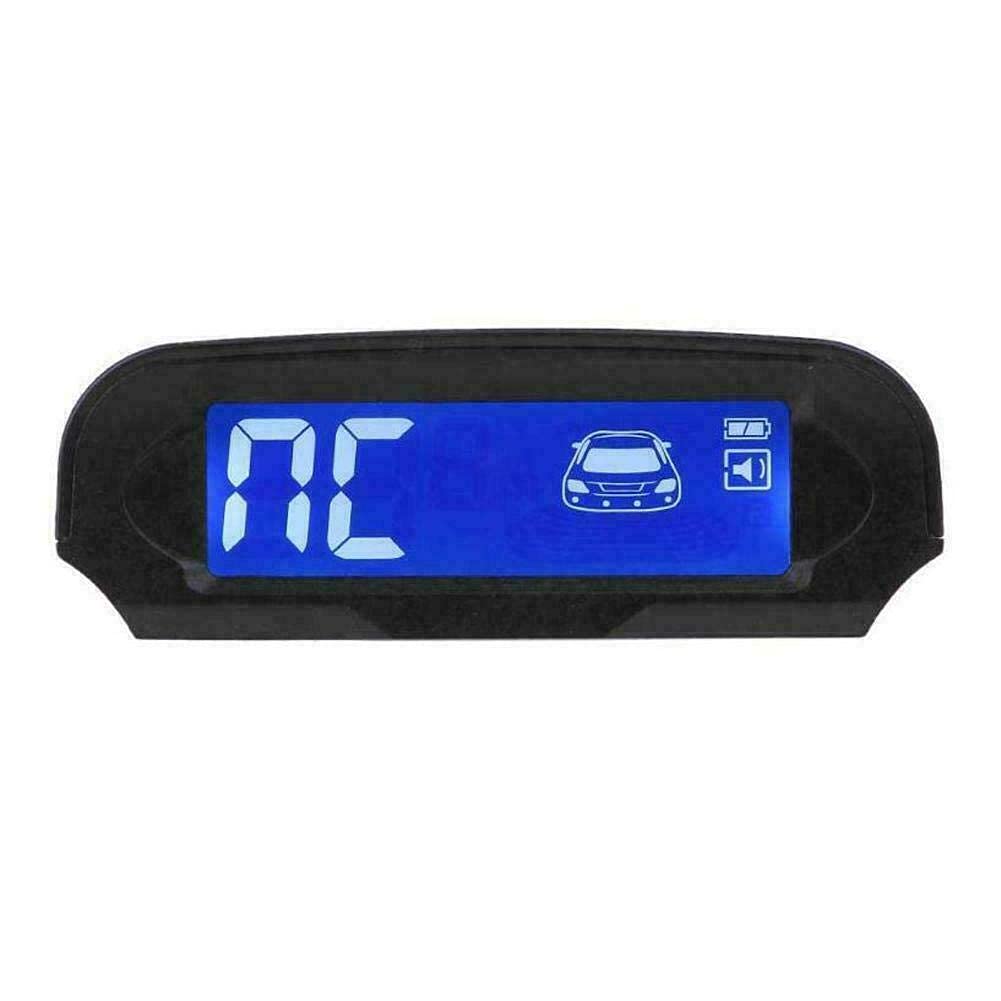 Riloer - Sensore di retromarcia, display LCD, sensore di parcheggio, kit 4 sonde, a energia solare, wireless, indicatore di parcheggio per invertire l'allarme radar