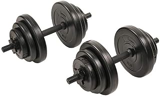 Sunny Health & Fitness Exercise Vinyl 40 Lb Dumbbell Set Hand Weights