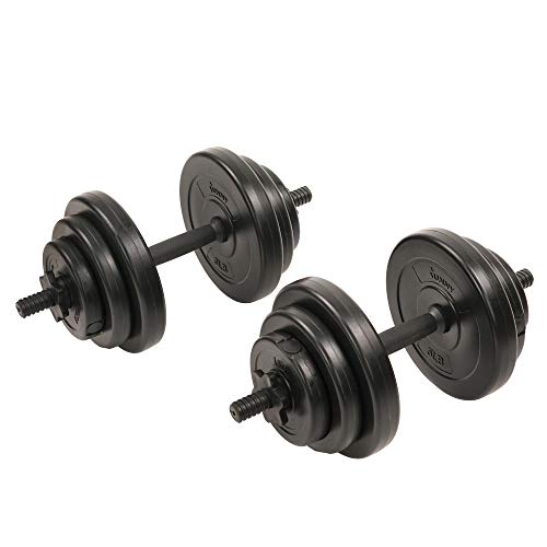 Sunny Health & Fitness Exercise Vinyl 40 Lb Dumbbell Set Hand Weights for Strength Training, Weight Loss, Workout Bench, Gym Equipment, and Home Workouts by Sunny Health & Fitness - Image 2