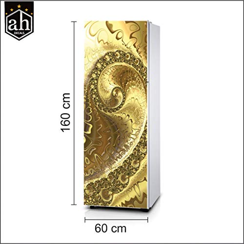 Image of PVC Vinyl Multicolor Design Fridge Wrap Decorative Refrigerator Door Sticker (160 cm x 60 cm or 63 X 24 Inches)
