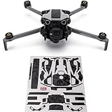 WRAPGRADE Partial Wraps Compatible with DJI Mini 5 Pro Accent Color (Black Bumpy Camo)