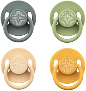 Wee Baby (4-Pack) Baby Dummies | Durable, Vibrant Teething Dummy with Round Silicone Teat for Healthy Teeth | Newborn Dummies with Air Holes to Prevent Irritation | BPA Free Baby Dummy Multipack