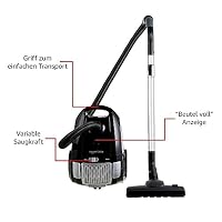 Amazon Basics Staubsauger mit Beutel, leistungsstark, für Hart- und Teppichböden, HEPA-Filter, mit Geschwindigkeitskontrolle, 700 W, 3.0 L, EU, Schwarz – Ansicht 7