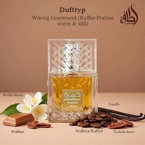 Lattafa Khamrah Qahwa Unisex EDP Eau de Parfum, 100 ml