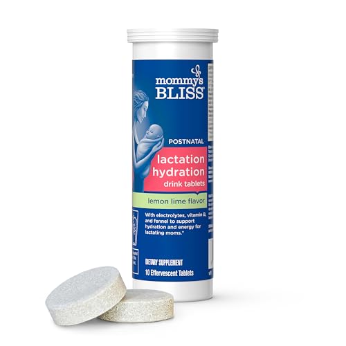 Image of Mommy's Bliss Lactation Hydration Drink Tablets, Lemon Lime Flavor, Electrolytes + B Vitamins, 1 Pack (10 Tablets)