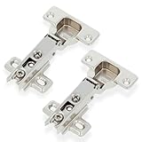 Amig - Pack de 2 Bisagras de Cazoleta | Recta | Montaje de Puertas de Muebles y Armarios de Cocina | Ø35 mm | Acero Niquelado | Apertura 110° | Plateado (Paquete de 2)