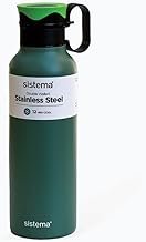 قارورة ترافيرس من الستانلس سيستيما، 600 مل - لون أخضر و أسود، ستانلس ستيل