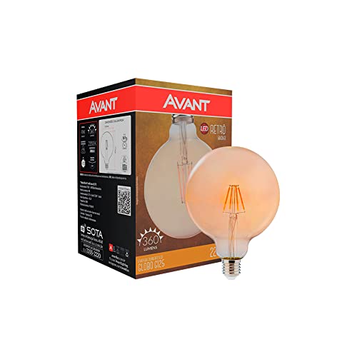 Lâmpada Retro Globo LED, 4W, Luz âmbar 2200K, Bivolt, Avant