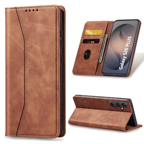 KIOTROUO Coque pour Samsung Galaxy S26 Plus / S26+ [Porte Cartes], Étui Portefeuille en Cuir PU Housse, Stand Réglable et Protection Antichoc Magnétique...