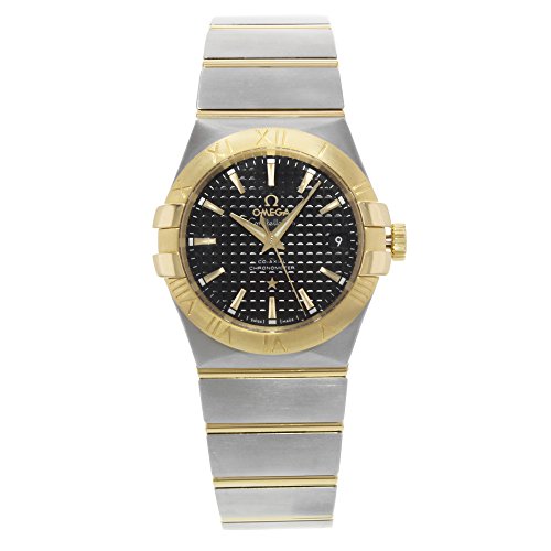 Omega Constellation Black Dial Stainless Steel and Yellow Gold Men's Watch 123.20.35.20.01.002