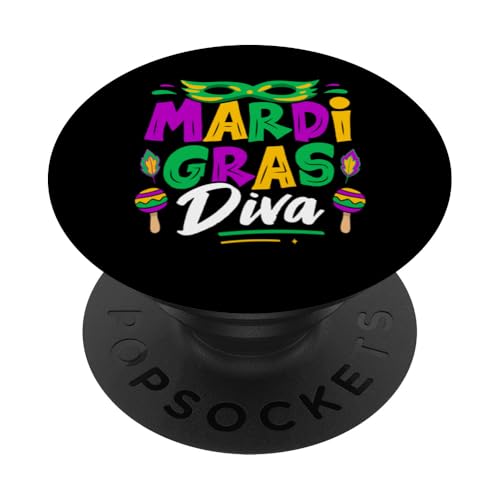 Diva del Mardi Gras PopSockets PopGrip Adhesivo
