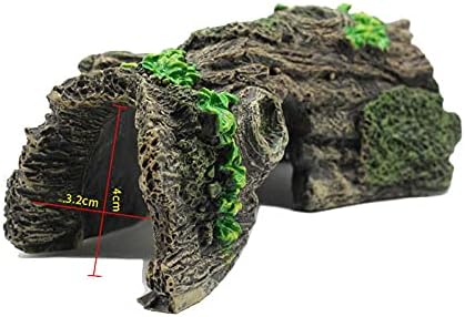 Miniatura 5 de RunXF Escondite de reptiles Árbol podrido lagarto leopardo gecko escondite pescado camarón refugio cría terrario tanque paisajismo resina adorno