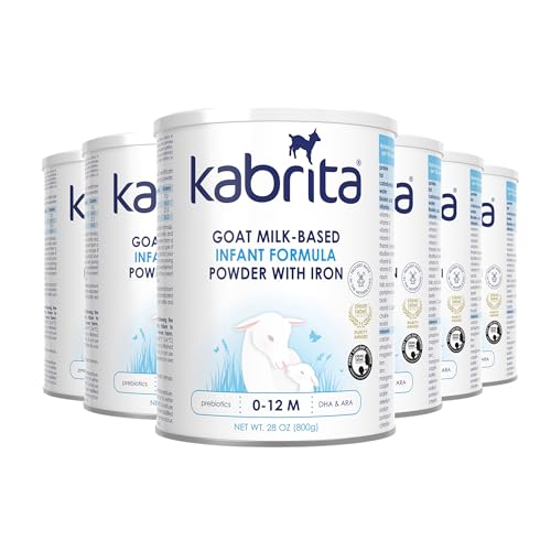 Kabrita Goat Milk-Based Infant Formula Powder with Iron, DHA, ARA & Prebiotics, for Infants 0–12 Months, Non-GMO, 28 oz (Pack of 6)