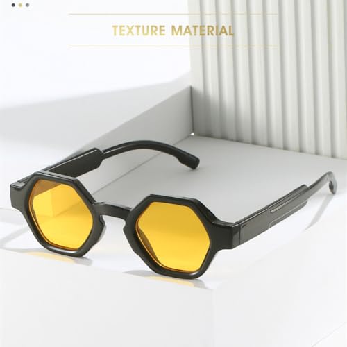Lunettes de soleil carrées polygone finitions premium design rétro nuances de créateur