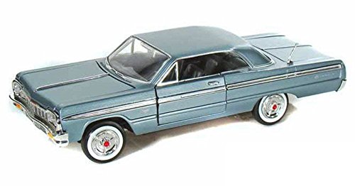 Motor Max New 1:24 Display American Classics - Blue 1964 Chevrolet Impala Hardtop Modelo de Auto Diecast