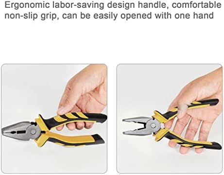 XJYMCOM 3PCS Pliers Set Heavy Duty Plier Set Side Cutter Combination Pliers and Long Nose Cable Wire Cutting Pliers Soft Grip Handle Tools with Needle Nose Pliers