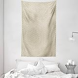 ABAKUHAUS Beige Wandteppich & Tagesdecke, Polka Dots klassisch aus Weiches Mikrofaser Stoff Kein Verblassen Klare Farben Waschbar, 140 x 230 cm, Beige Tan