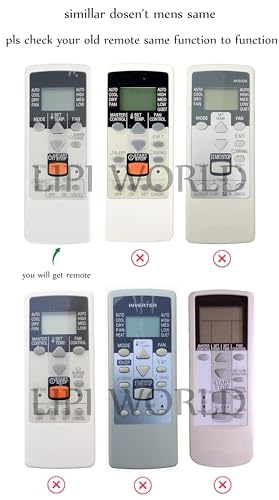 Image of LipiWorld AR-RCD2E AC Remote Control (Old Remote Exactly Same Remote Will Only Work) Compatible for O General AC Remote VE-123