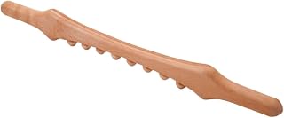 Wooden Massage Stick for Body Relief Multi-Function Gua Tool Carbonized Massage Point Roller for Back and Belly for Spa and Home Use