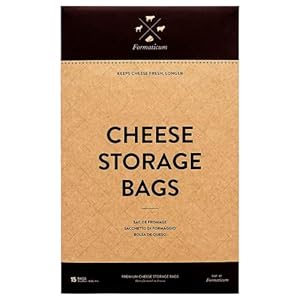 Formaticum Cheese Storage Bags – Wax Paper Bags to Keep Cheese or Charcuterie Fresh – Professional Grade Cheese Paper for Wrapping Cheese – Porous Brown Paper Bags From France – 6.25 x 11 (15 Pack)