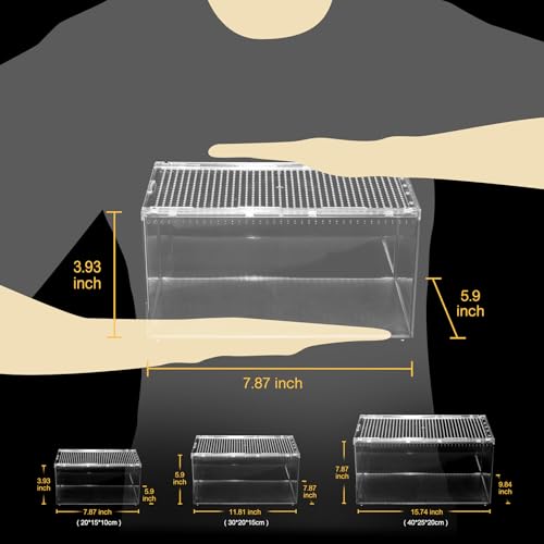 Terrário PC réptil, kit inicial de tanque de aranha, recipiente de lagartixa leopardo, gaiola de tar