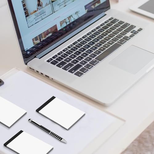 WUPENGZON 8 Stück Notizblock A7 Blanko Klein, 30 Blatt Pro Block Notizblöcke, 80g Mini Notizblöcke Ersatzblöcke, Block Abreißblock Notizzettel für Arbeit Studie Büro Haushalt Schule Memo Tagebuch