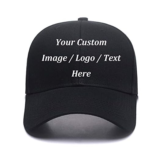 Custom Baseball Hat,Snapback.Design Your Own Adjustable Metal Strap Dad Cap Visors Black