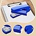 YWMJZEU Swivel Stapler Manual Tool Rotatable Lightweight Desk Decor 50 Sheet Capacity Desktop Stapler for Office School Dorm Home, Blue