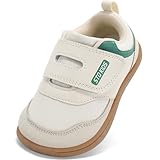 Toddler Wide Toe Box Shoes Boys Barefoot Shoe Girls Sneakers Kids Tennis Non-Slip Zero Drop First Walking Breathable Running Athletic School Grounding Shoes Beige Green Toddler 7