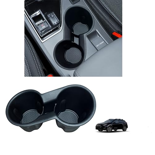 Cup Holder for Crosstrek 2024 2025 2026 Accessories Center Console Front Cup Holder Inserts TPE Durable Drink Holder Organizer for Crosstrek Black