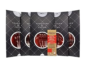 iberischer Eichelschinken Schulter Schinkenscheiben Paleta Iberico Bellota 500 g (5×100 g) — +30 Monate Gereift — Hycer Zertifiziert — Guijuelo — Vakuum verpackt — aBeiou