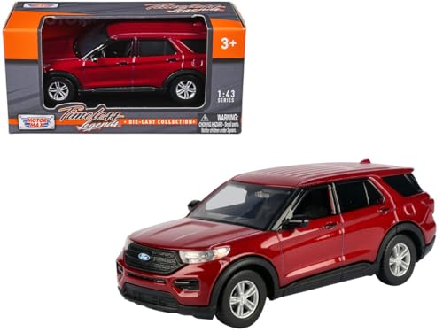 Motormax 2023 Ford Explorer Red Metallic Timeless Legends Series 1/43 miniatura 4